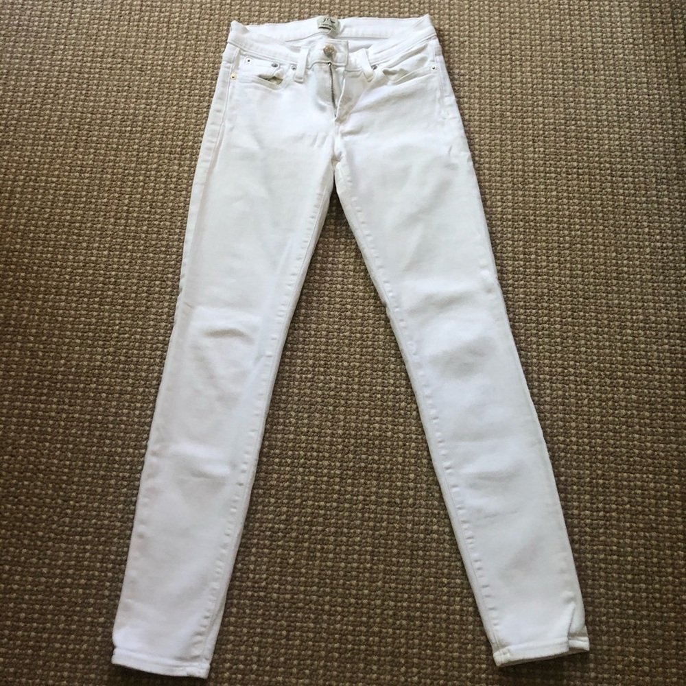J Cree Toothpick white jeans